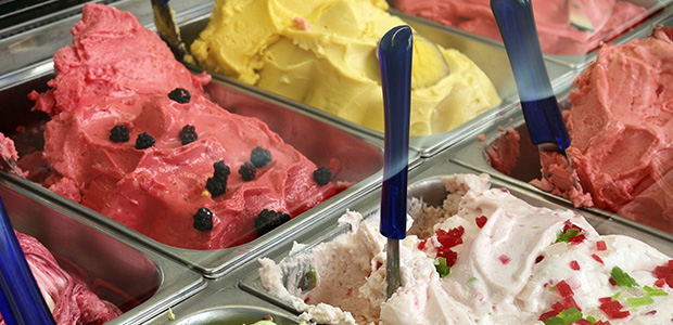selection of ice creams