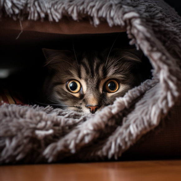 cat showing cat anxiety symptoms